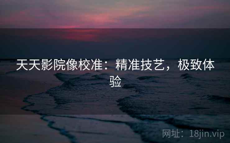 天天影院像校准：精准技艺，极致体验
