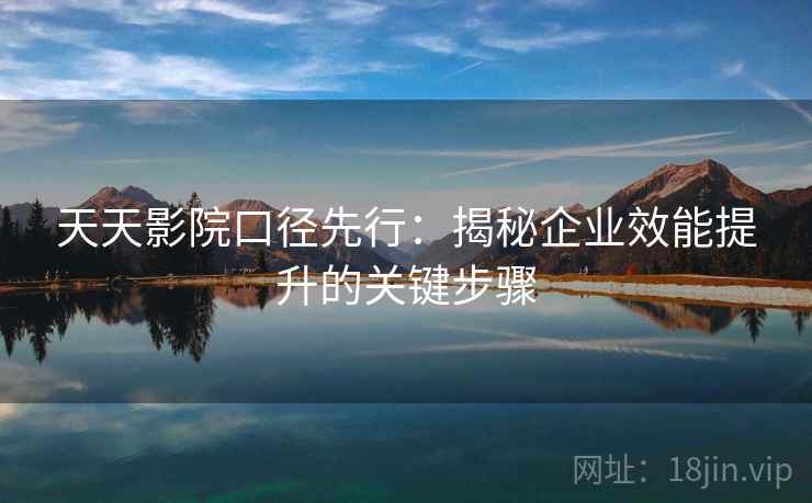 天天影院口径先行：揭秘企业效能提升的关键步骤