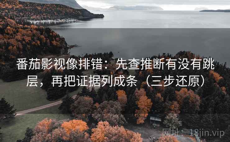 番茄影视像排错：先查推断有没有跳层，再把证据列成条（三步还原）