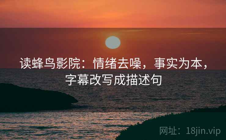 读蜂鸟影院：情绪去噪，事实为本，字幕改写成描述句